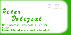 peter dolezsal business card